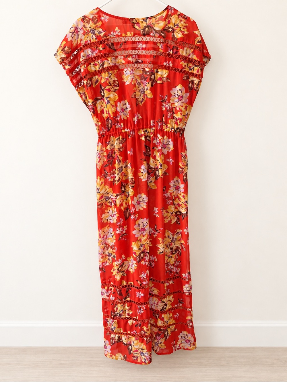 America & Beyond Dark Orange Kimono - Picture 3 of 4